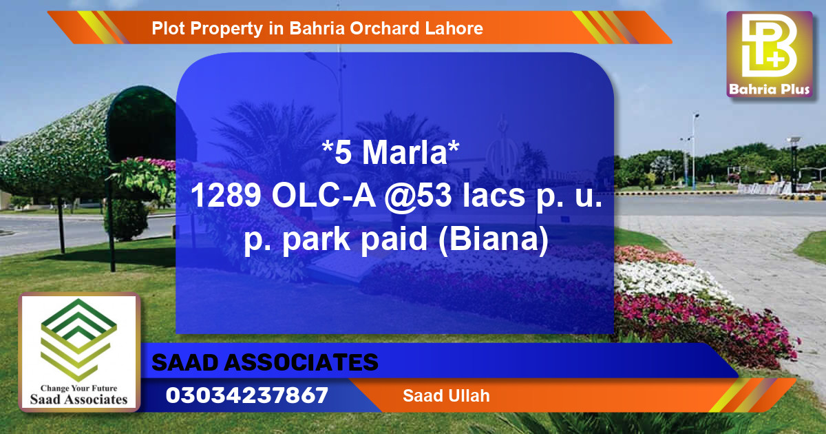 Residential Plot for Sale in Bahria Orchard, Lahore - (BP-82633)