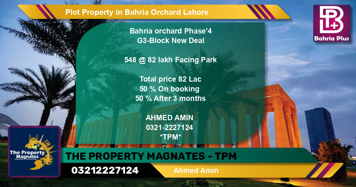 Residential Plot for Sale in Bahria Orchard, Lahore - (BP-82656)