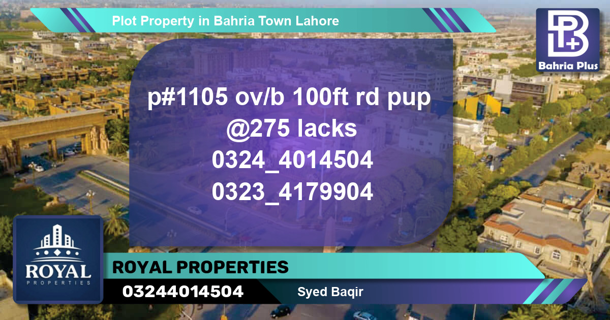 Residential Plot for Sale in Bahria Town, Lahore - (BP-82667)