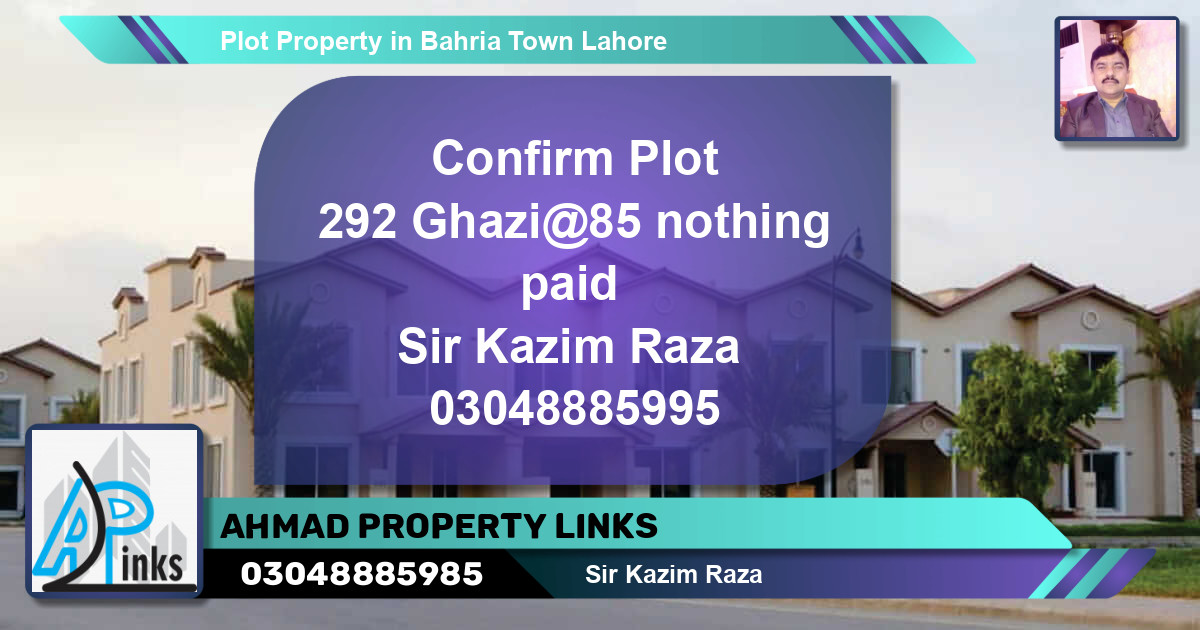 Residential Plot for Sale in Bahria Town, Lahore - (BP-82700)