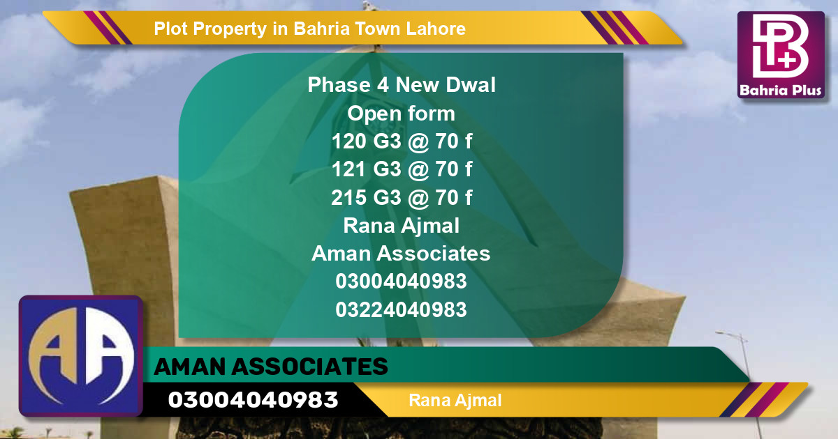 Residential Plot for Sale in Bahria Town, Lahore - (BP-82719)