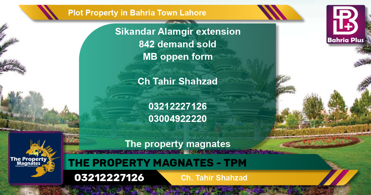 Residential Plot for Sale in Bahria Town, Lahore - (BP-82720)