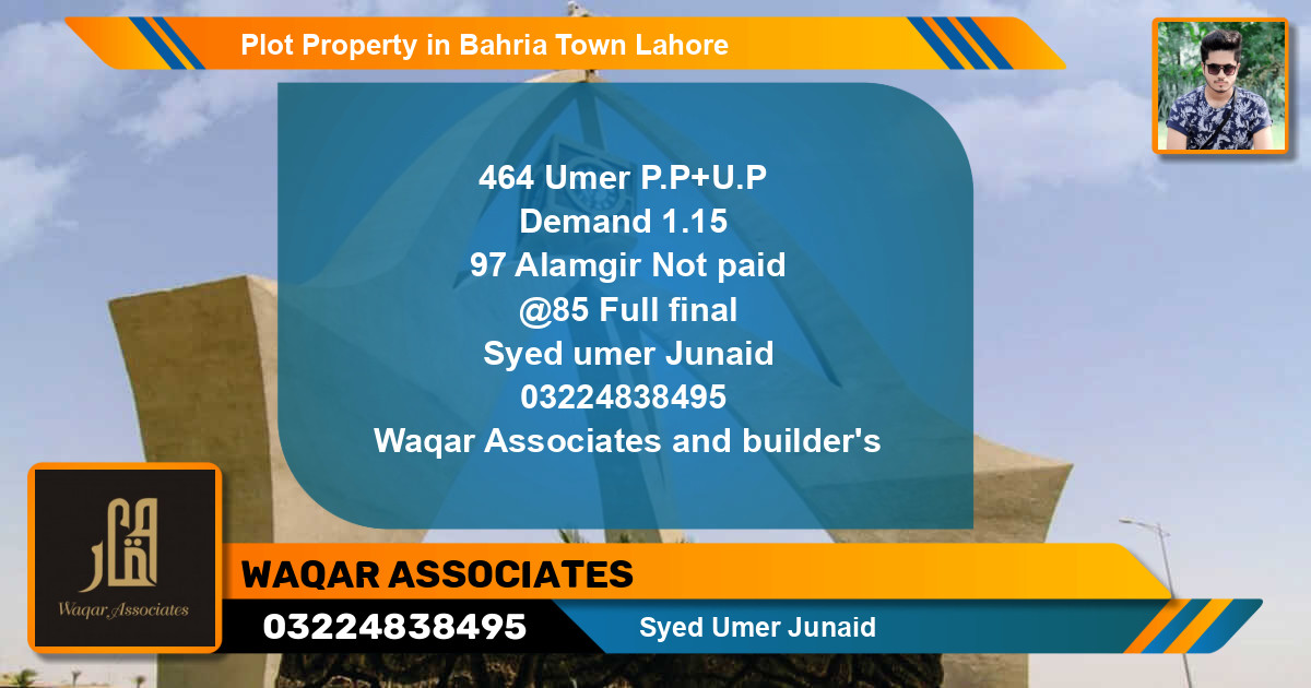 Residential Plot for Sale in Bahria Town, Lahore - (BP-82743)