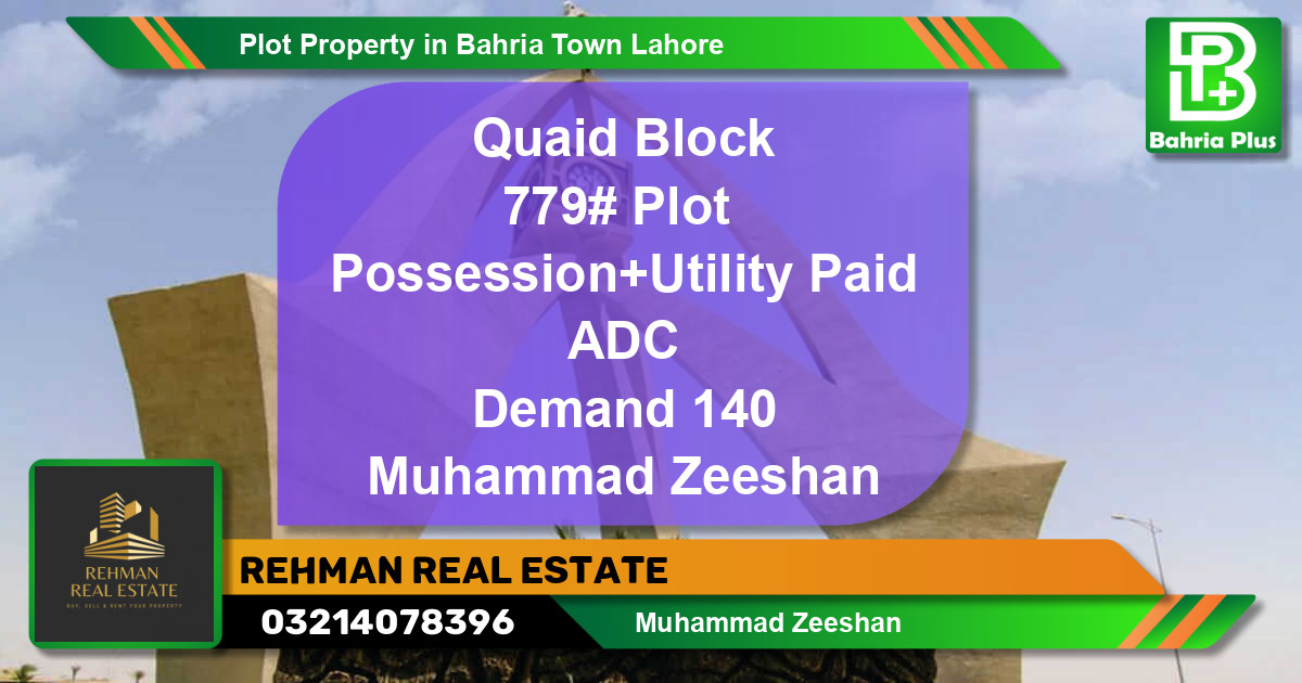 Residential Plot for Sale in Bahria Town, Lahore - (BP-82772)