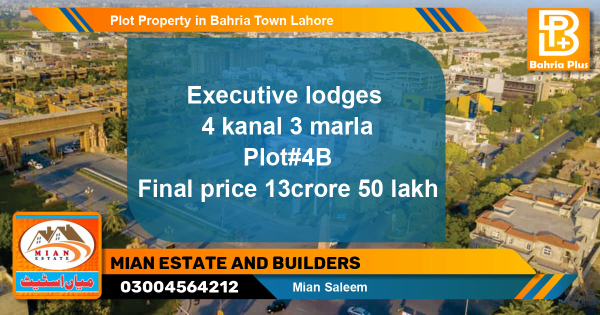 Residential Plot for Sale in Bahria Town, Lahore - (BP-82774)