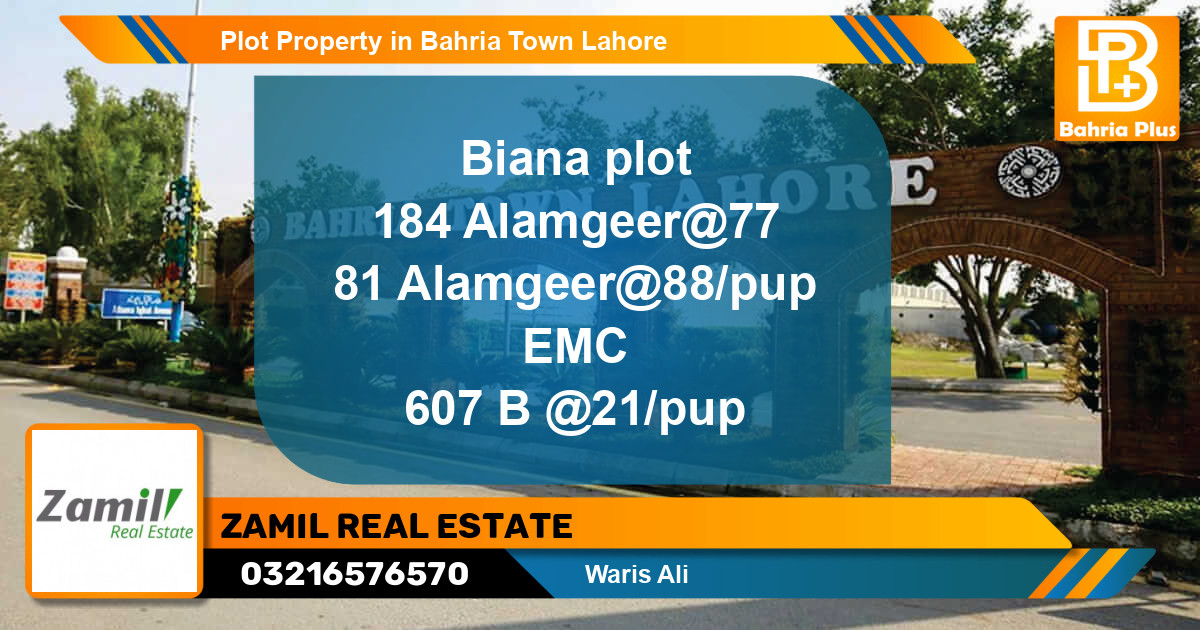 Residential Plot for Sale in Bahria Town, Lahore - (BP-82782)