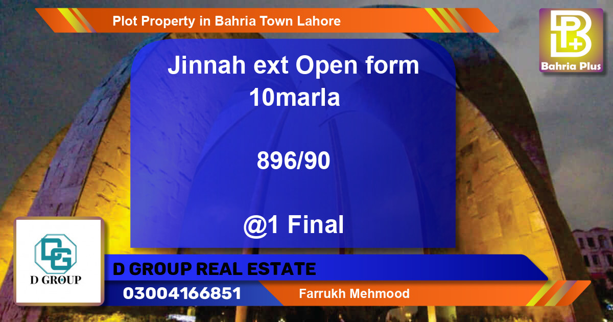 Residential Plot for Sale in Bahria Town, Lahore - (BP-82784)