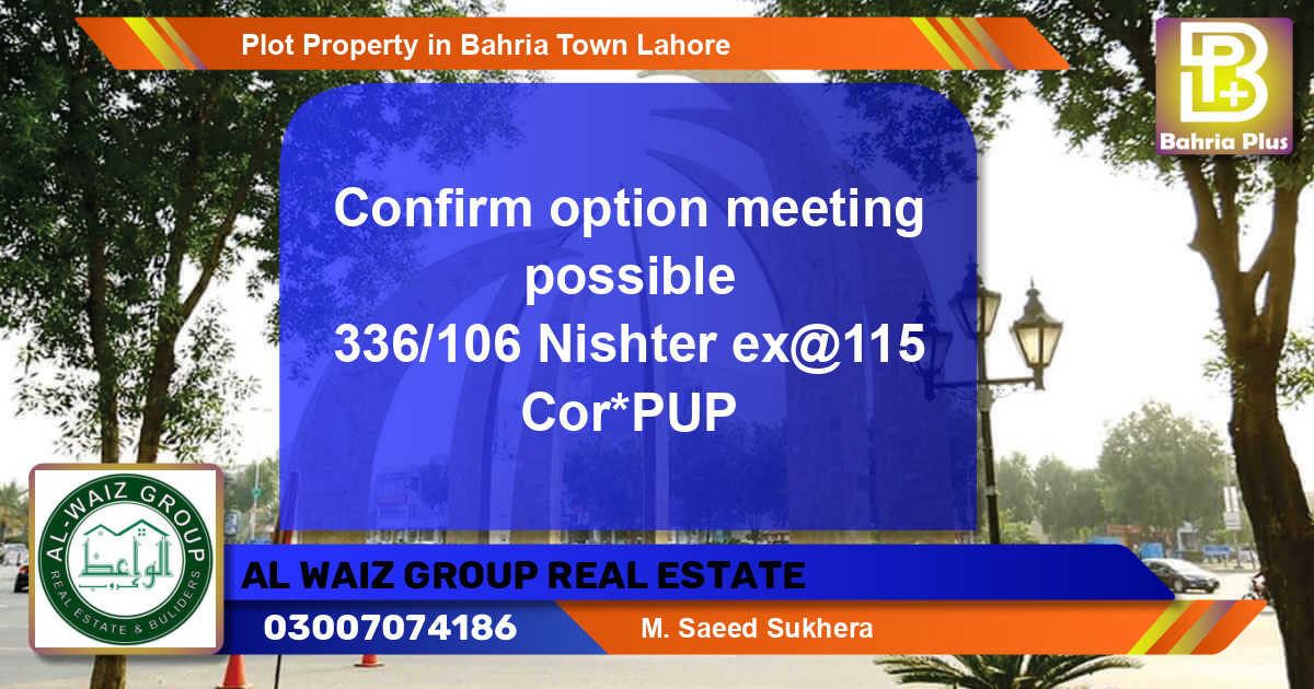 Residential Plot for Sale in Bahria Town, Lahore - (BP-82787)