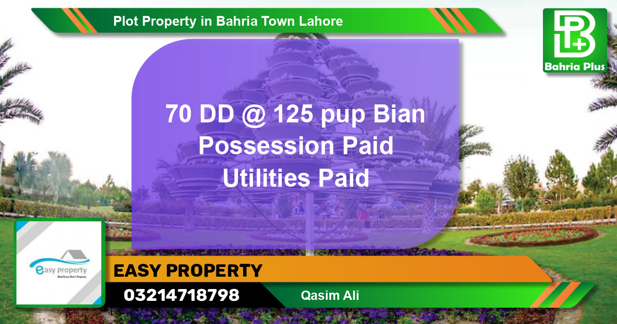 Residential Plot for Sale in Bahria Town, Lahore - (BP-82789)
