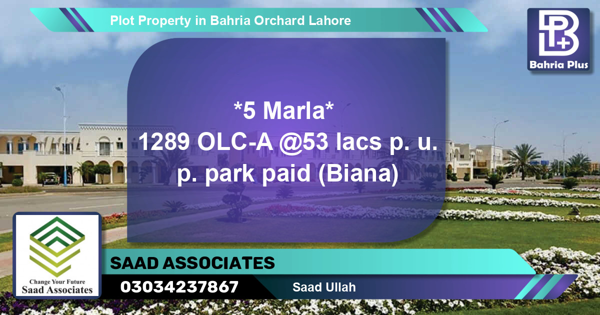 Residential Plot for Sale in Bahria Orchard, Lahore - (BP-82795)