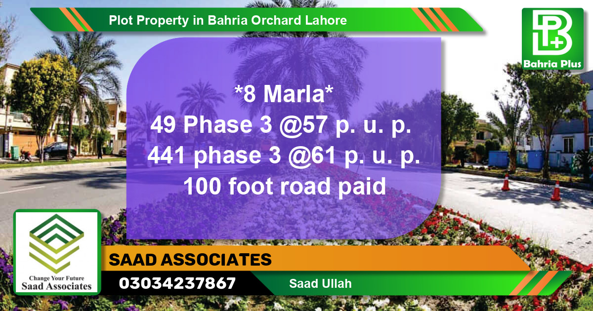 Residential Plot for Sale in Bahria Orchard, Lahore - (BP-82797)