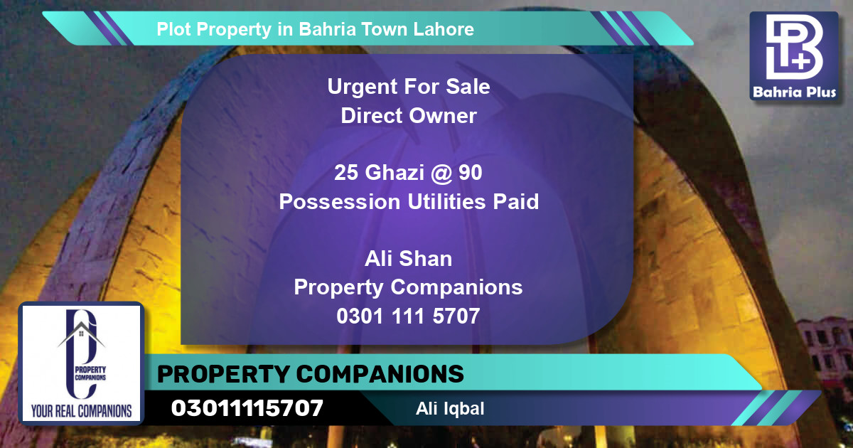 Residential Plot for Sale in Bahria Town, Lahore - (BP-82816)