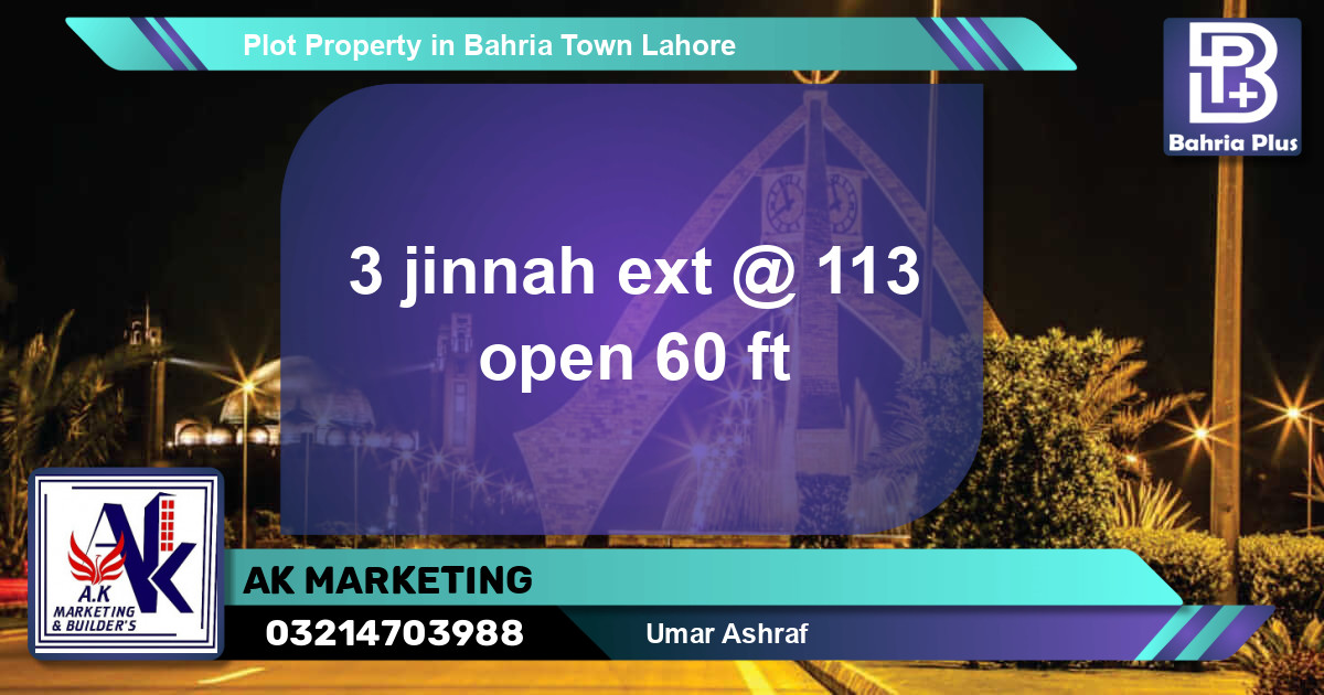 Residential Plot for Sale in Bahria Town, Lahore - (BP-82854)