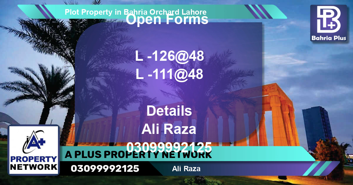 Residential Plot for Sale in Bahria Orchard, Lahore - (BP-82867)