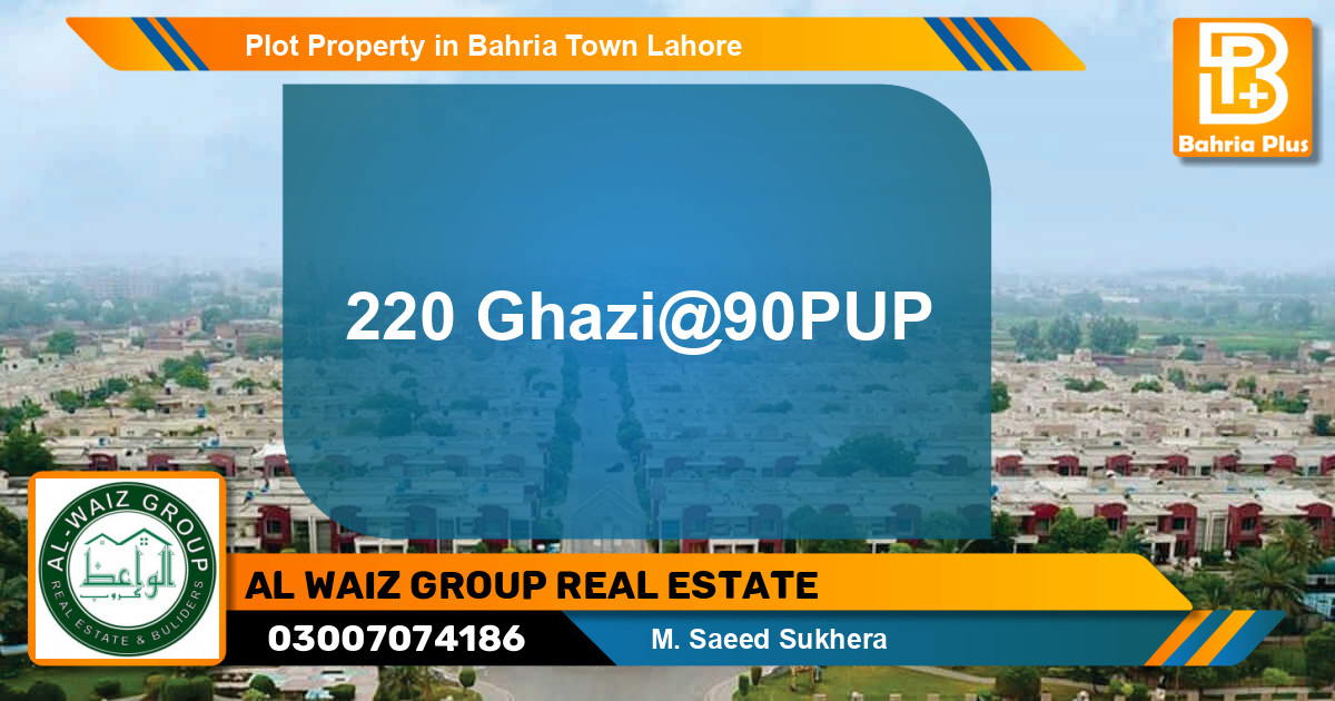 Residential Plot for Sale in Bahria Town, Lahore - (BP-82869)