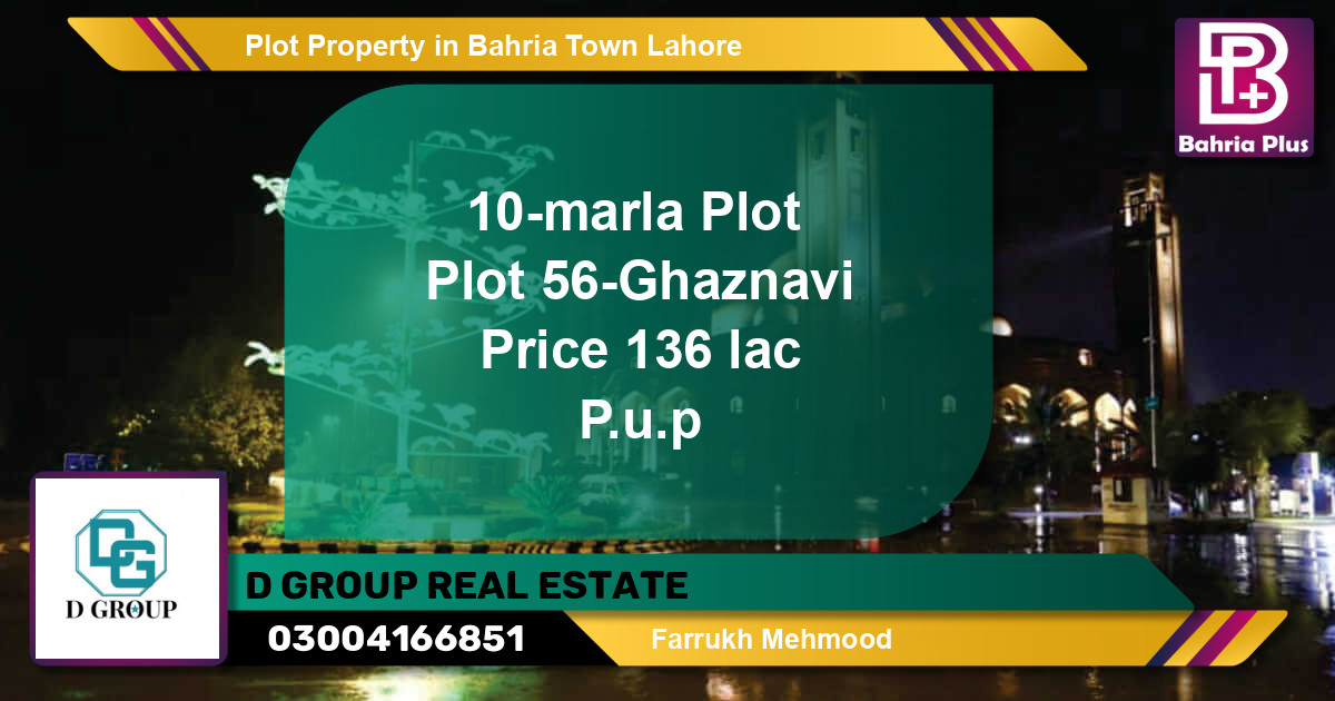 Residential Plot for Sale in Bahria Town, Lahore - (BP-82878)