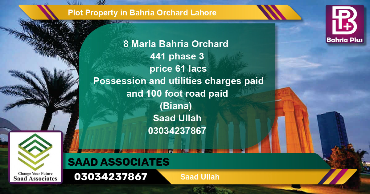 Residential Plot for Sale in Bahria Orchard, Lahore - (BP-82880)