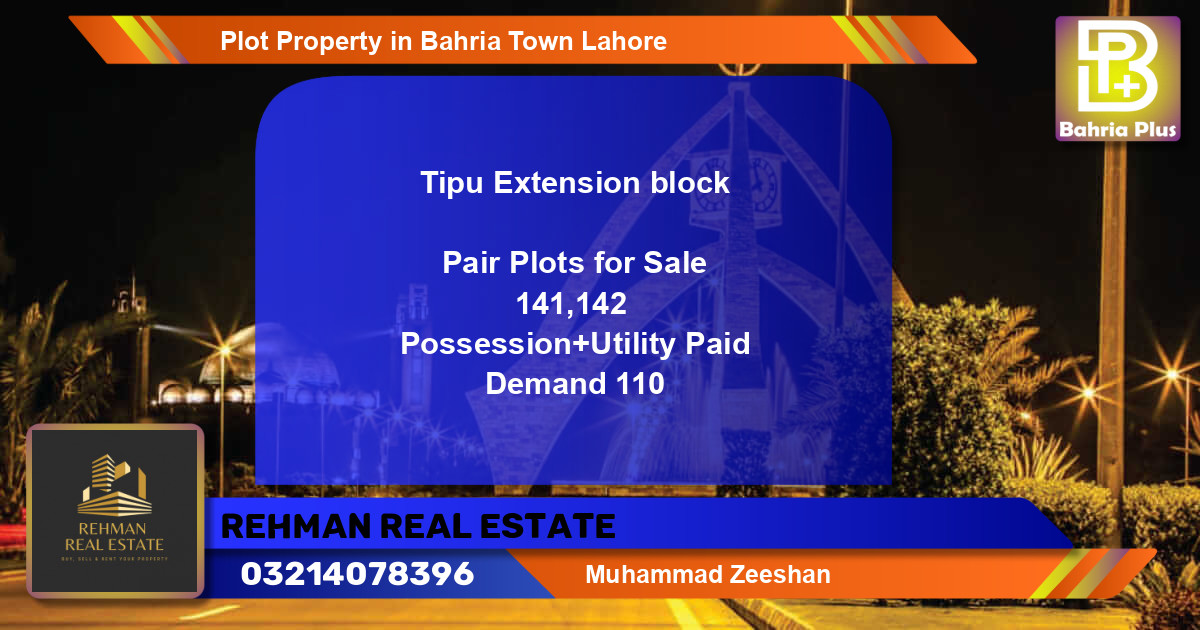 Residential Plot for Sale in Bahria Town, Lahore - (BP-82889)