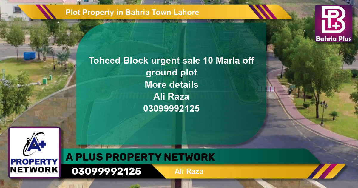 Residential Plot for Sale in Bahria Town, Lahore - (BP-82892)