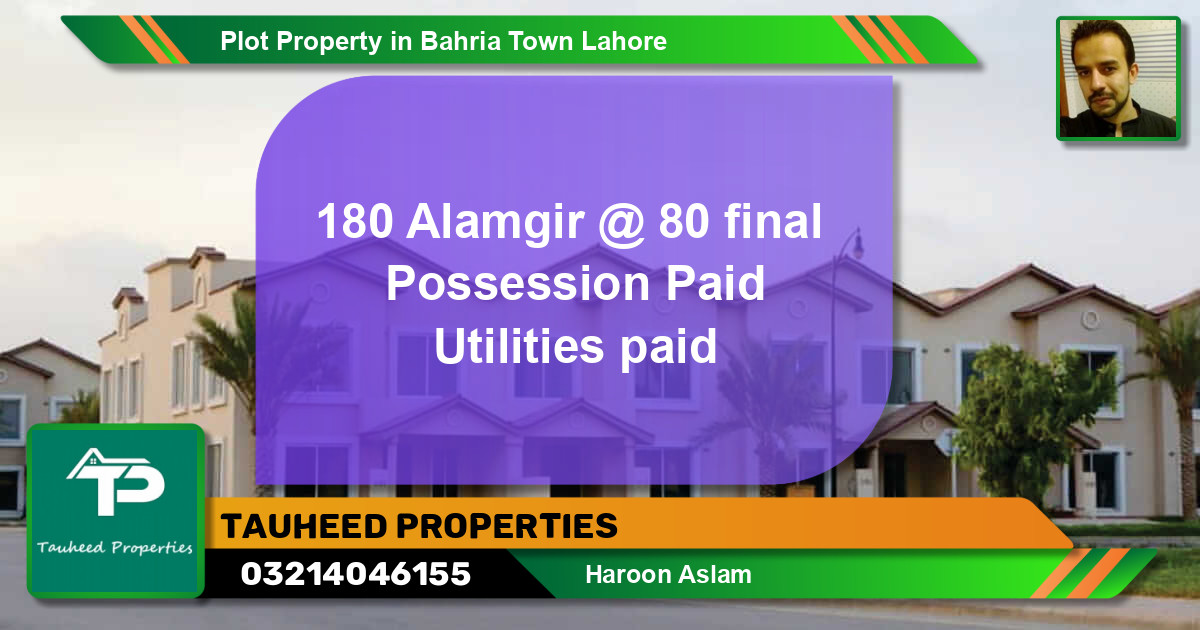 Residential Plot for Sale in Bahria Town, Lahore - (BP-82908)