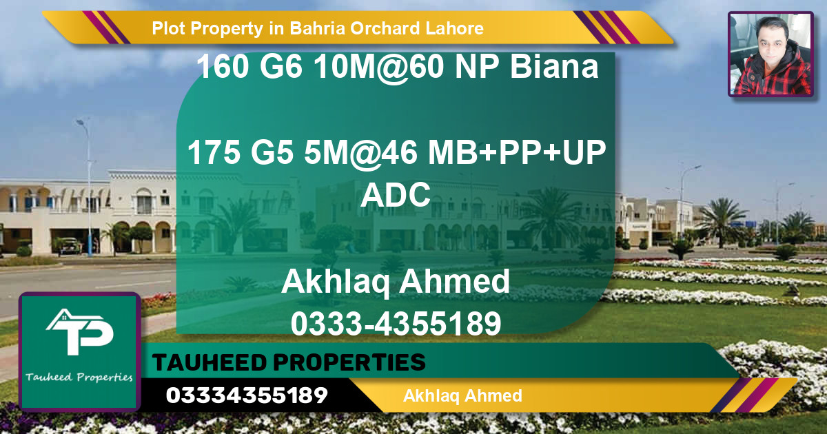 Residential Plot for Sale in Bahria Orchard, Lahore - (BP-82913)