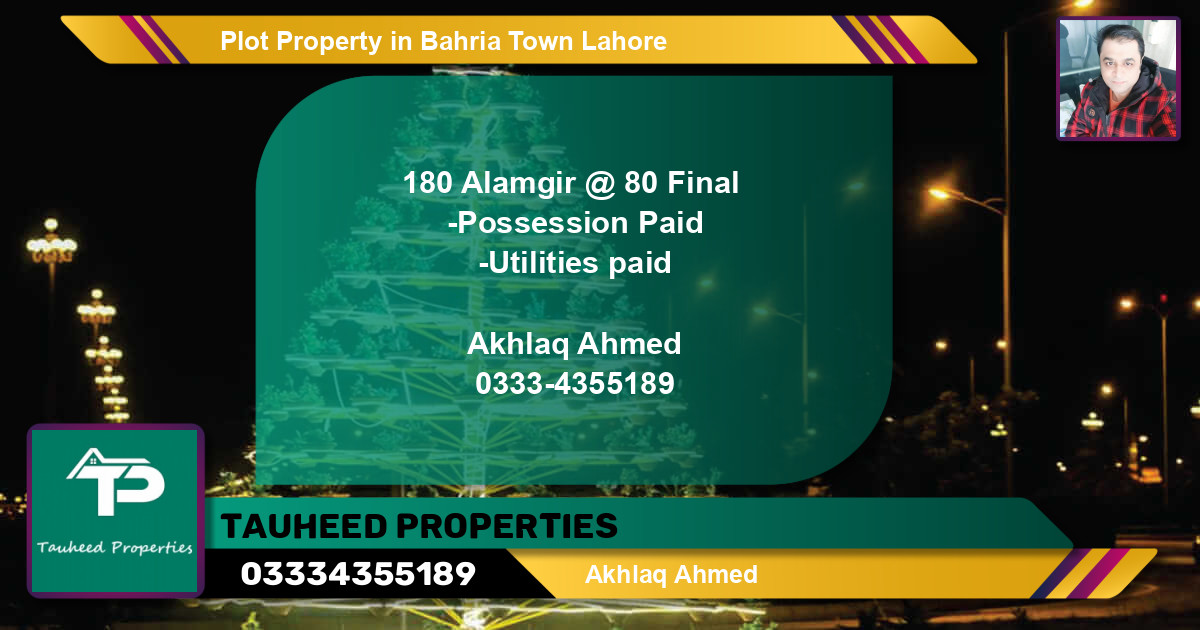 Residential Plot for Sale in Bahria Town, Lahore - (BP-82925)