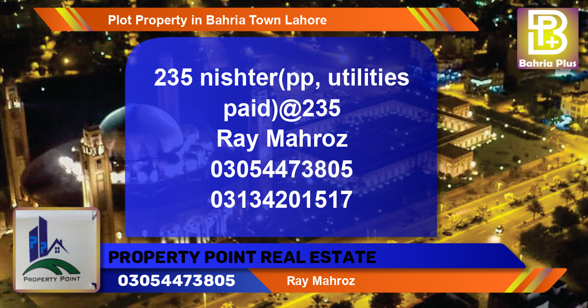 Residential Plot for Sale in Sector E - Nishtar Block -  Bahria Town, Lahore - (BP-82948)