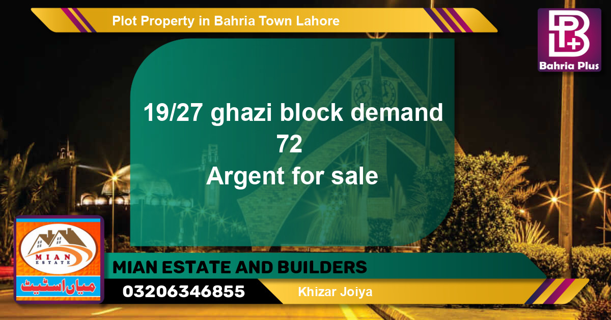 Residential Plot for Sale in Bahria Town, Lahore - (BP-82951)