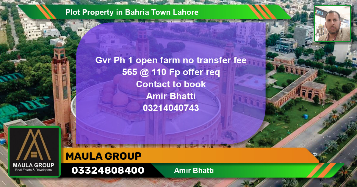 Residential Plot for Sale in Bahria Town, Lahore - (BP-82968)