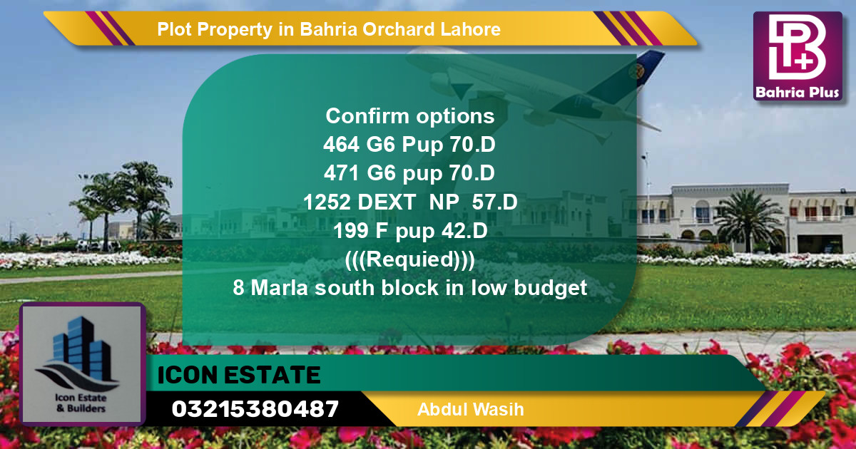 Residential Plot for Sale in Bahria Orchard, Lahore - (BP-82974)