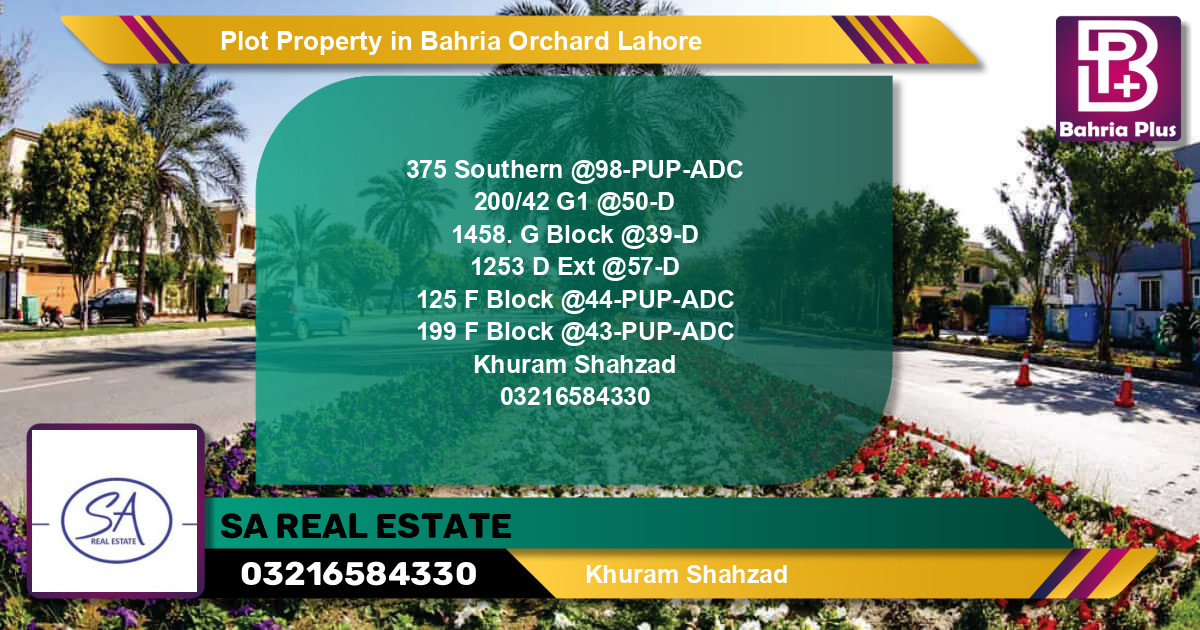 Residential Plot for Sale in Bahria Orchard, Lahore - (BP-82987)