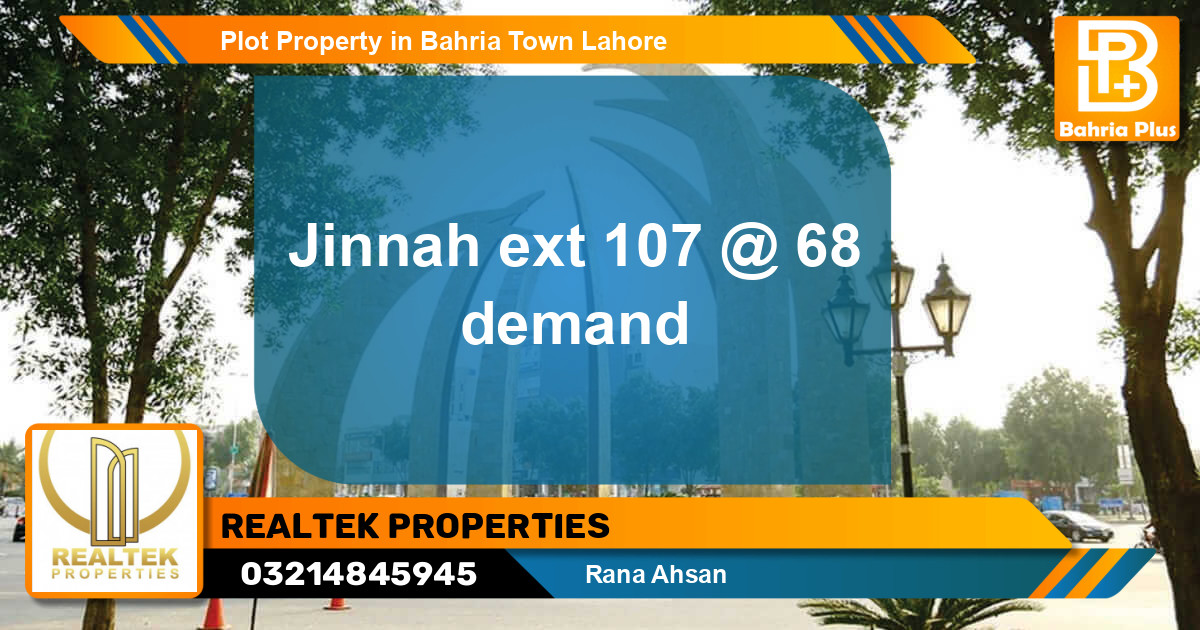 Residential Plot for Sale in Bahria Town, Lahore - (BP-82995)