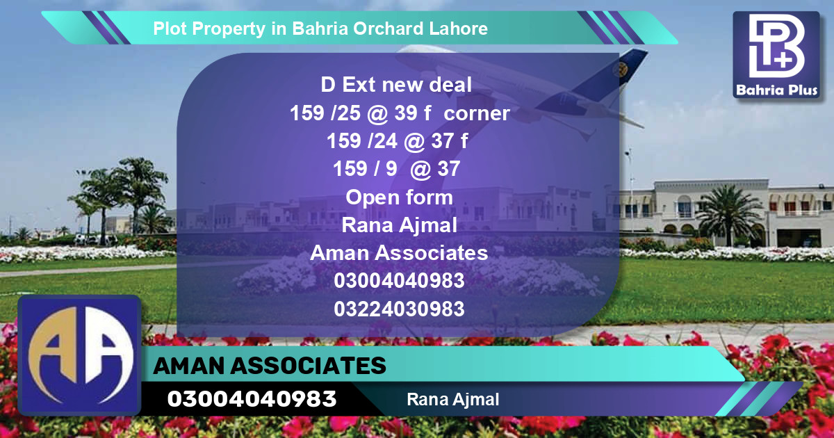 Residential Plot for Sale in Bahria Orchard, Lahore - (BP-83000)