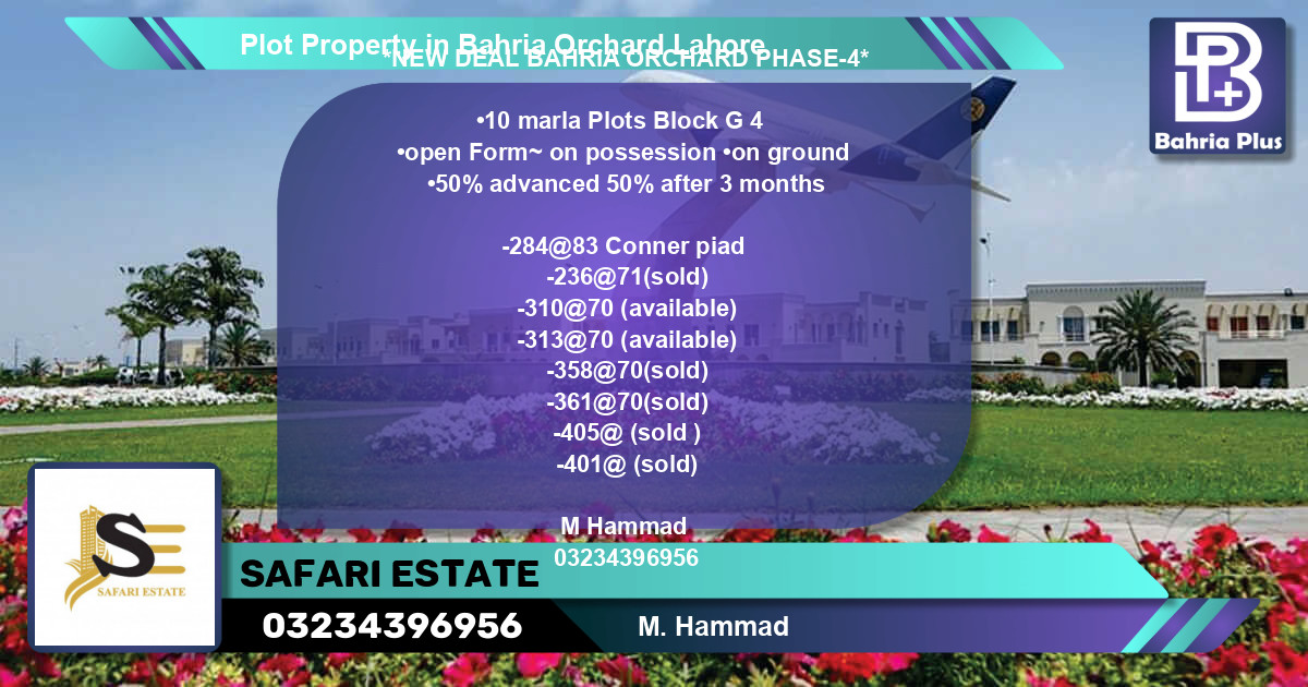 Residential Plot for Sale in Bahria Orchard, Lahore - (BP-83003)