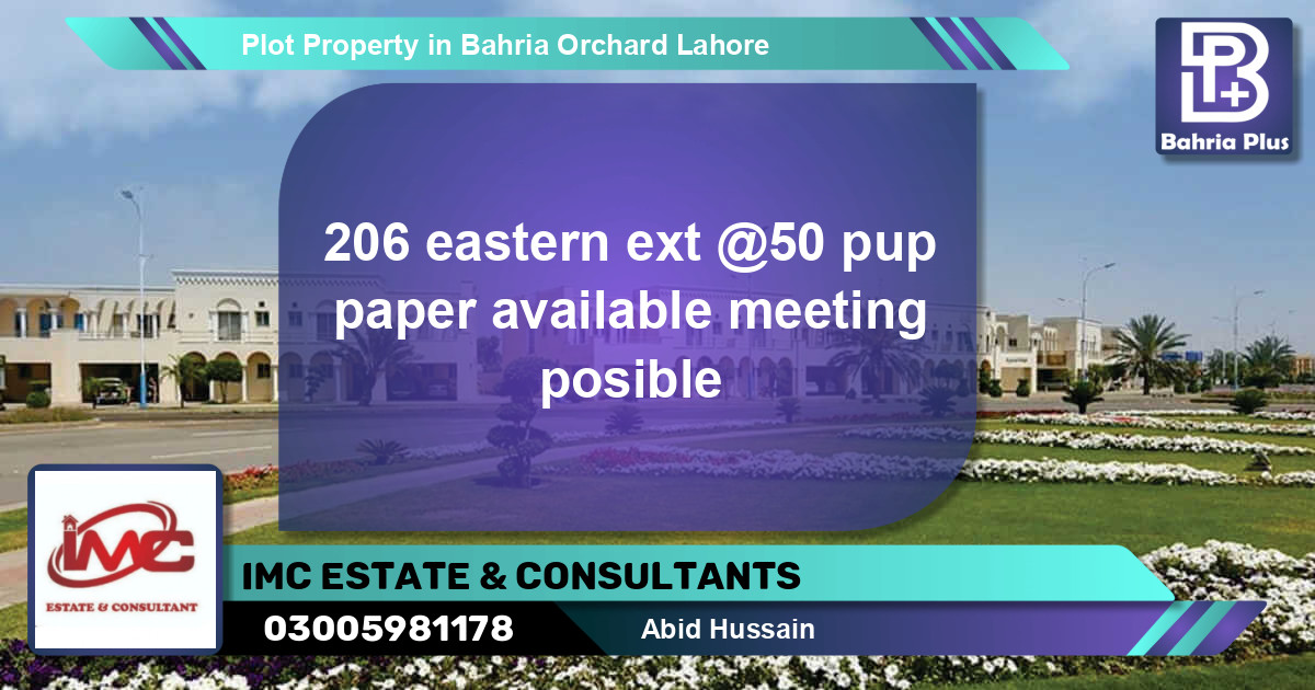 Residential Plot for Sale in Bahria Orchard, Lahore - (BP-83022)
