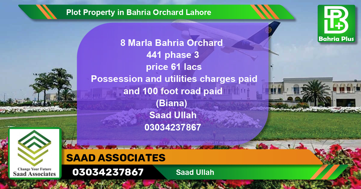 Residential Plot for Sale in Bahria Orchard, Lahore - (BP-83025)
