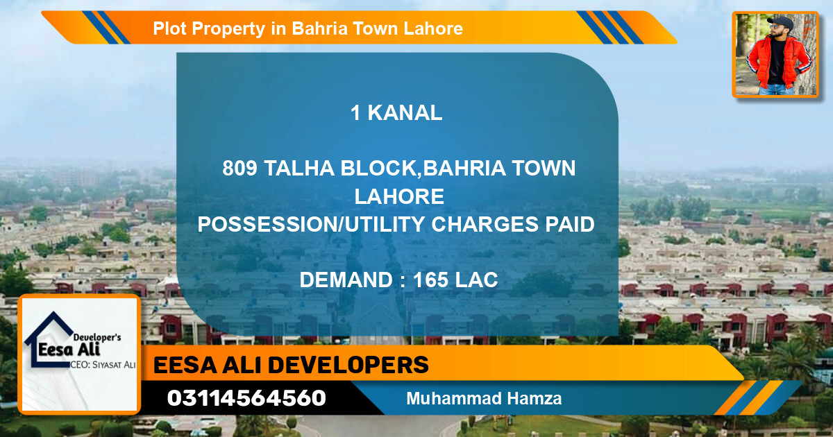 Residential Plot for Sale in Bahria Town, Lahore - (BP-83039)