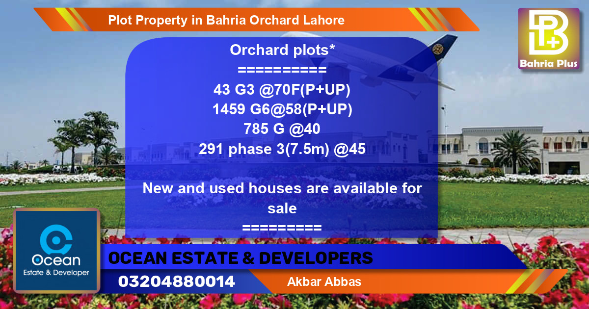 Residential Plot for Sale in Bahria Orchard, Lahore - (BP-83044)