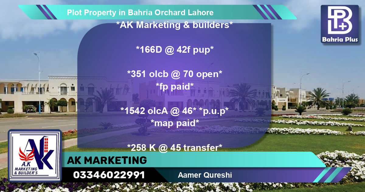 Residential Plot for Sale in Bahria Orchard, Lahore - (BP-83049)