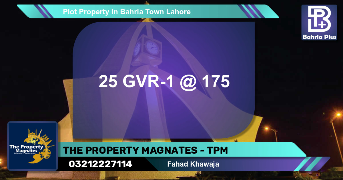 Residential Plot for Sale in Bahria Town, Lahore - (BP-83063)