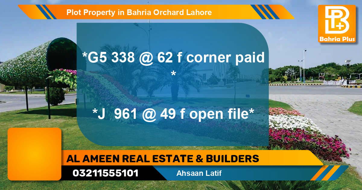 Residential Plot for Sale in Bahria Orchard, Lahore - (BP-83065)