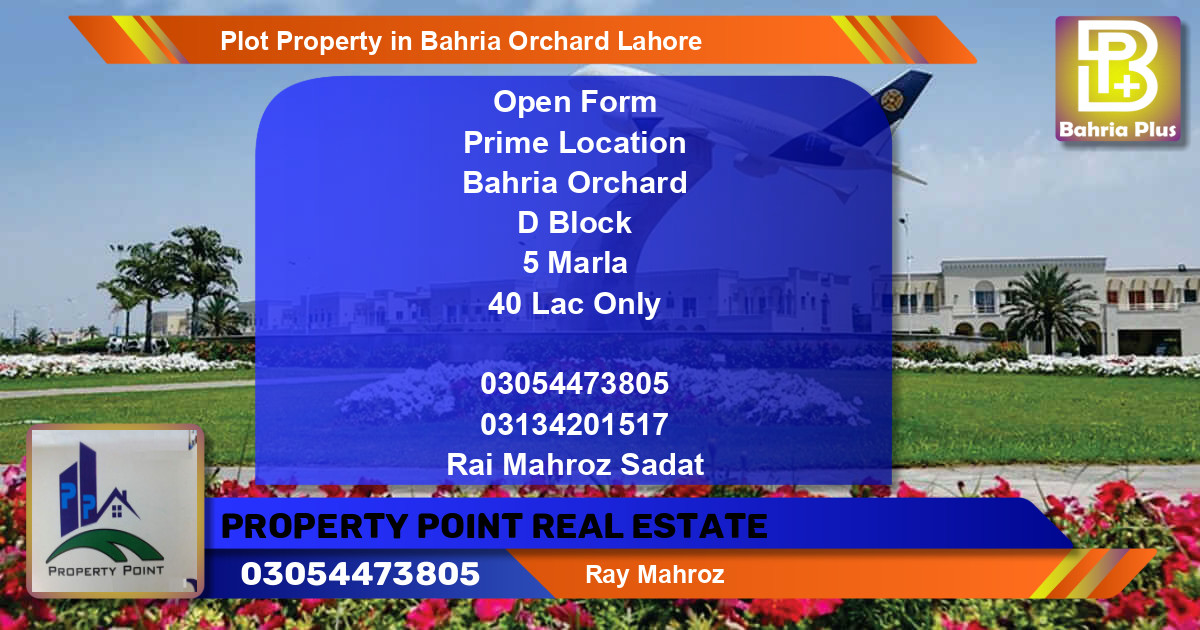 Residential Plot for Sale in Phase 2 - D Block -  Bahria Orchard, Lahore - (BP-83069)