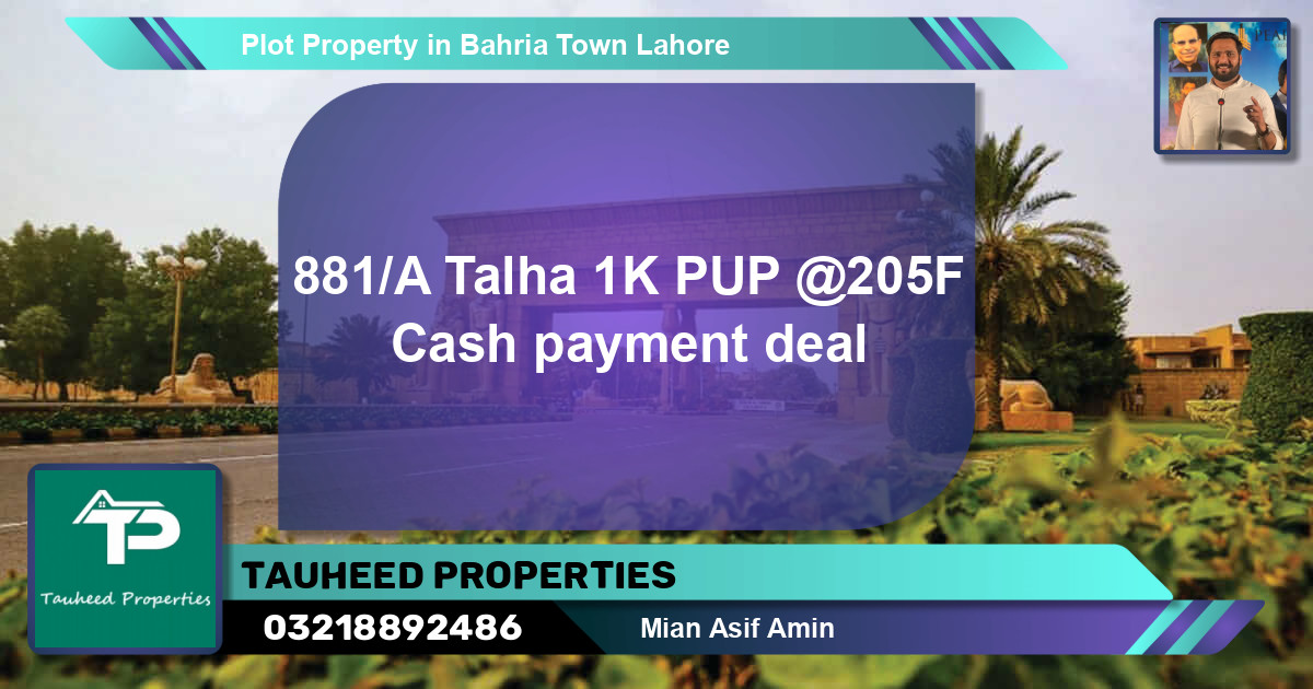 Residential Plot for Sale in Bahria Town, Lahore - (BP-83081)