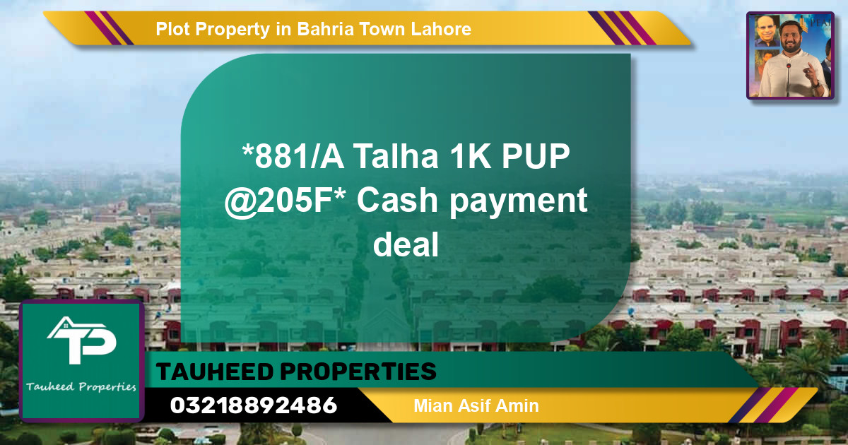 Residential Plot for Sale in Bahria Town, Lahore - (BP-83082)