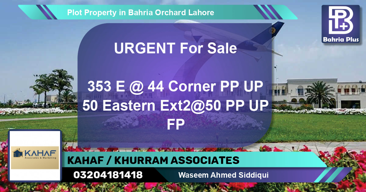 Residential Plot for Sale in Bahria Orchard, Lahore - (BP-83101)