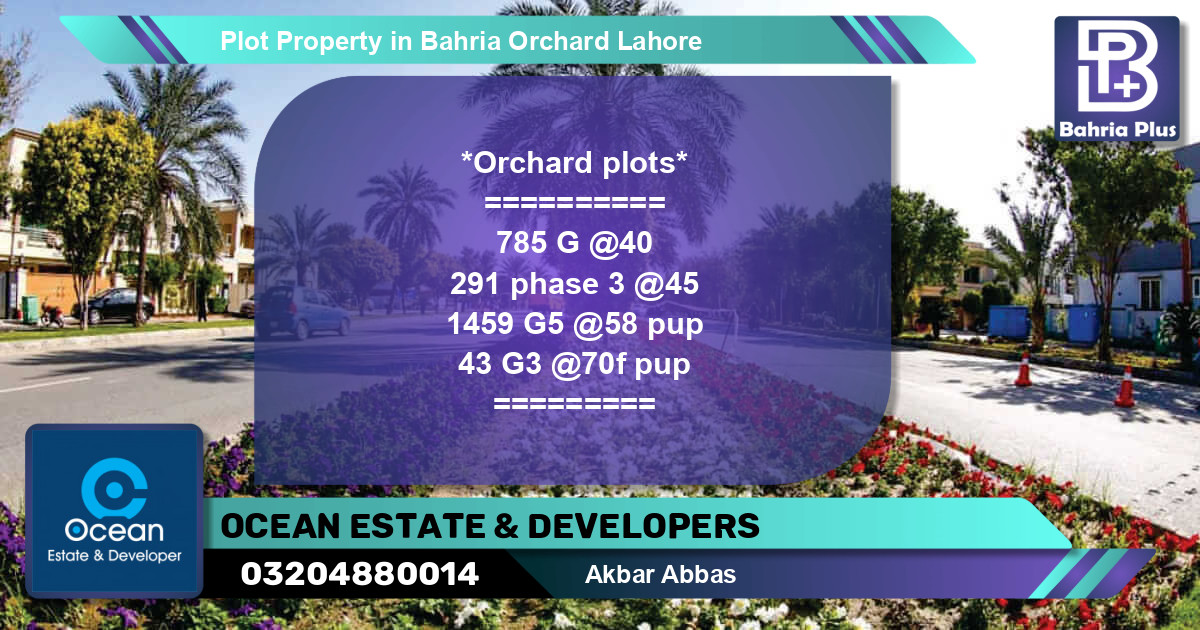 Residential Plot for Sale in Bahria Orchard, Lahore - (BP-83114)