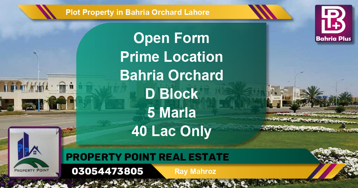 Residential Plot for Sale in Bahria Orchard, Lahore - (BP-83116)