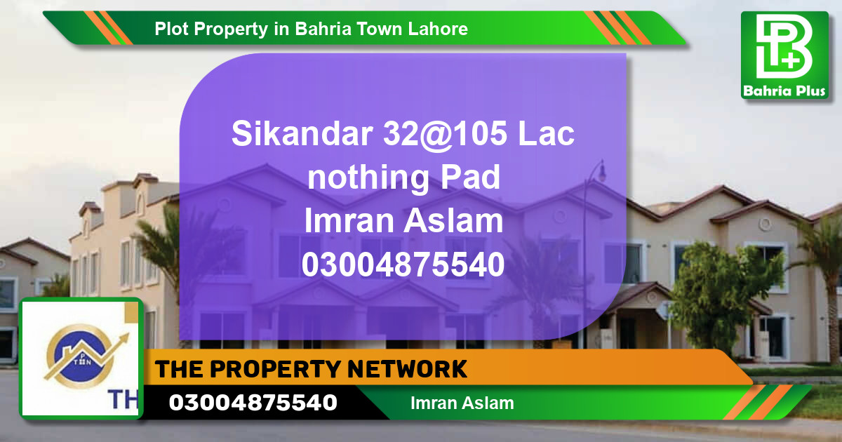 Residential Plot for Sale in Bahria Town, Lahore - (BP-83131)