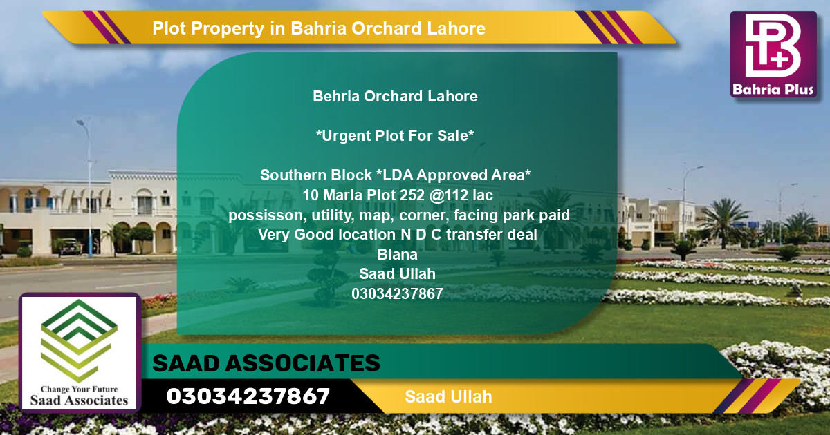 Residential Plot for Sale in Bahria Orchard, Lahore - (BP-83133)