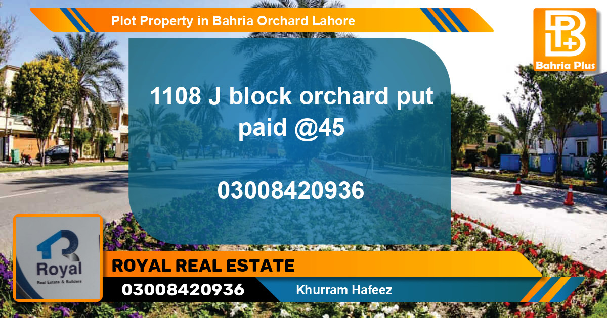 Residential Plot for Sale in Bahria Orchard, Lahore - (BP-83167)